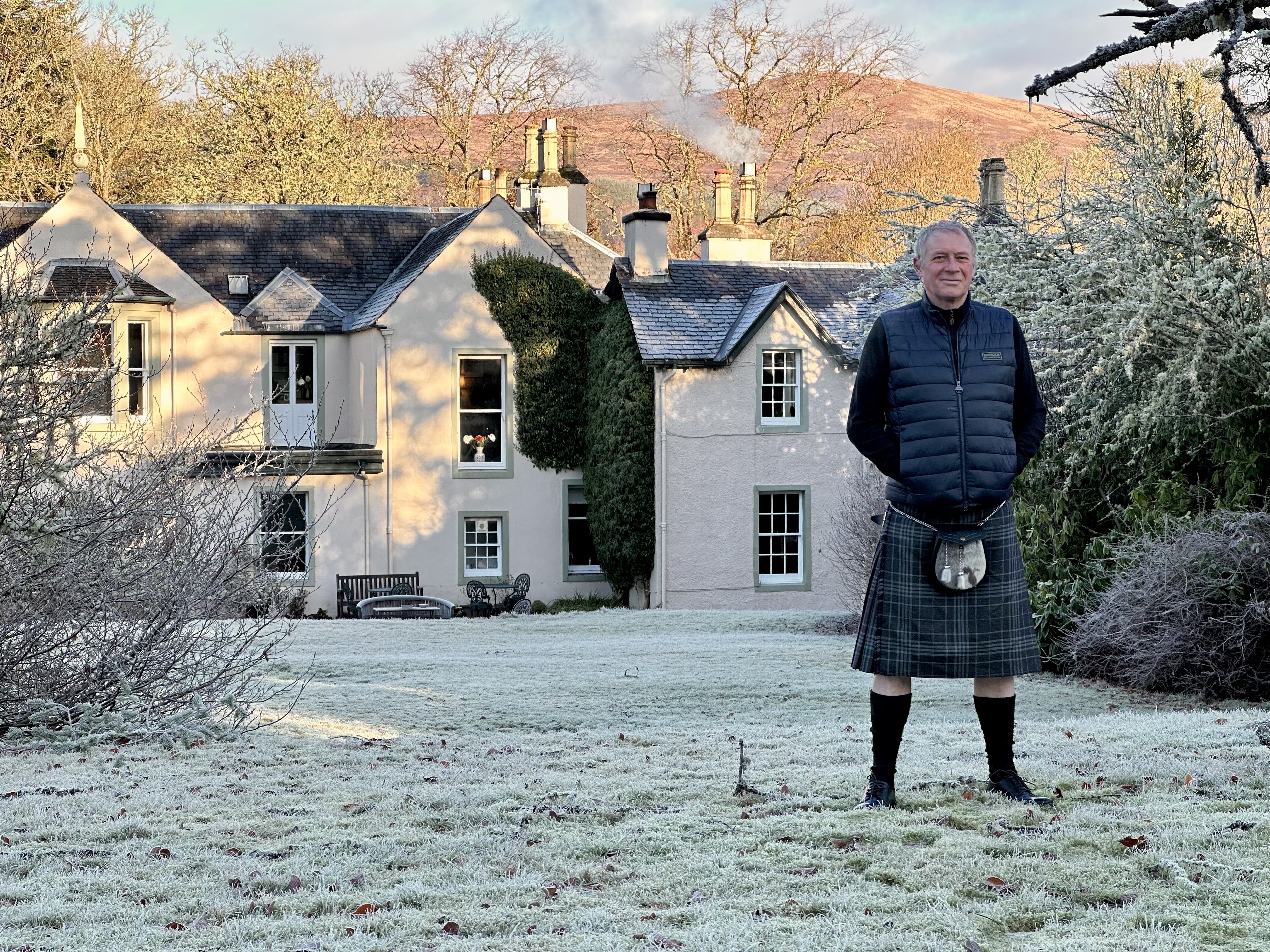Paul Hackett outside Spean Lodge